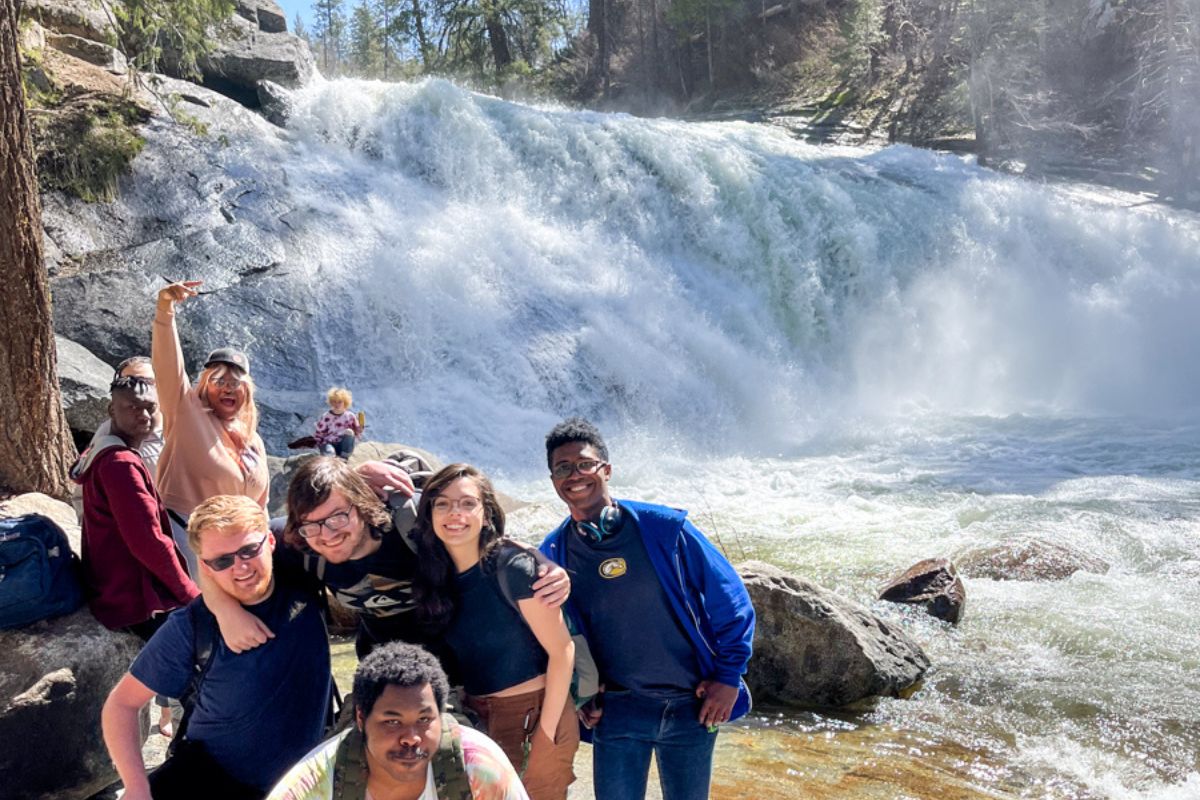 Youth Interns Hiking Carlon Falls