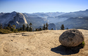 View from Sentinel Dome in Yosemite National Park.